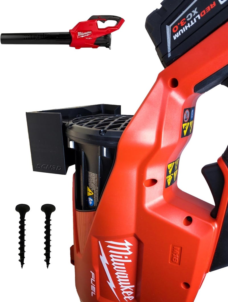 SCN3D Milwaukee M18 Fuel Leaf Blower Wall Mount - Compatible with 2724-20 & 2724-21 - Leaf Blower Wall Mount Holder Bracket for Garage Storage - Easy Installation with Free Screws Included (Black) - Image 1